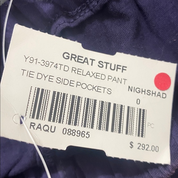 NWOT Raquel Allegra Relaxed Pant Nightshade Tie Dye size XS - Picture 15 of 15